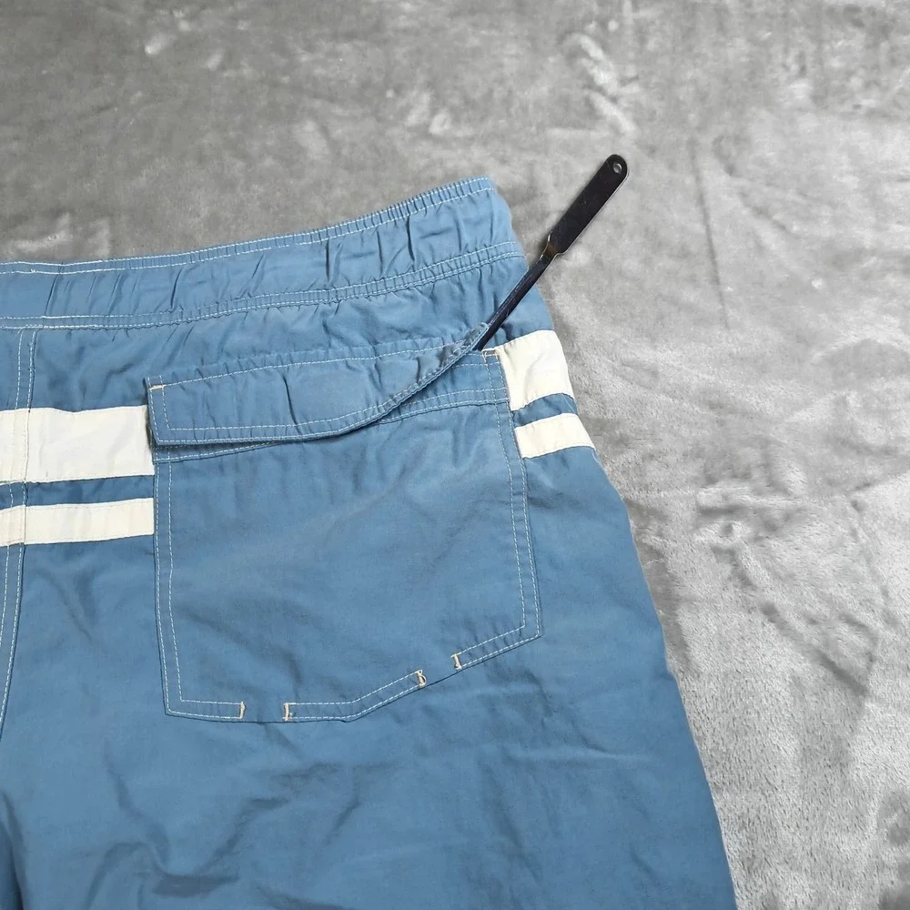 Polo Ralph Lauren Swim Trunks Men XXL Blue Striped Nautical Crest Maritime Lined
